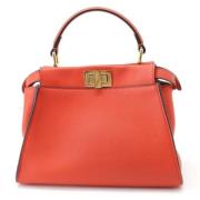 Pre-owned Leather fendi-bags Fendi Vintage , Orange , Dames