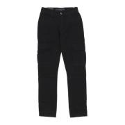 Zwarte Cargo Broek met Knoopsluiting Alpha Industries , Black , Heren