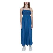 Blauwe Strapless Jurk voor Lente/Zomer Only , Blue , Dames