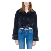 Zwarte Katoenen Blazer met Knoopsluiting Only , Black , Dames