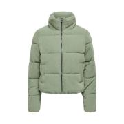 Corduroy Puffer Jas Hedge Green Only , Green , Dames