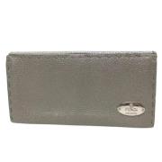 Pre-owned Leather wallets Fendi Vintage , Gray , Dames