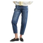 Studded Distressed Denim Jeans Kocca , Blue , Dames