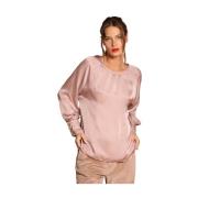 Elegante Viscose Winter Shirt Carla Mason's , Pink , Dames