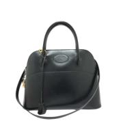 Pre-owned Leather handbags Hermès Vintage , Black , Dames