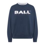 Sportieve Black Iris Sweatshirt Basimona Stijl Ball , Blue , Dames