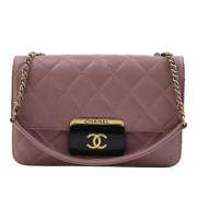 Pre-owned Leather chanel-bags Chanel Vintage , Pink , Dames