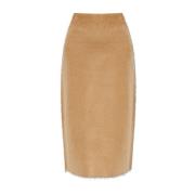 Rok met wollen afwerking Fabiana Filippi , Beige , Dames