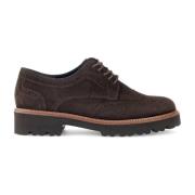 Bruin Fluweel Derby Schoenen Gabor , Brown , Dames