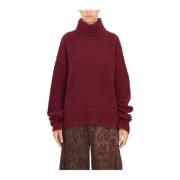 Cashmere High Neck Sweater UMA Wang , Red , Dames