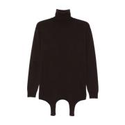 Bruine Cashmere Coltrui Sweater Saint Laurent , Brown , Dames