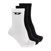 Driepak sokken Skm-D-Crew-Sport-Socks Diesel , Black , Heren