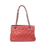 Pre-owned Leather totes Chanel Vintage , Red , Dames