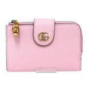 Pre-owned Leather wallets Gucci Vintage , Pink , Dames