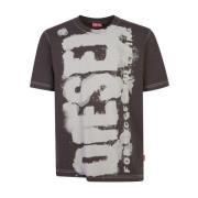 Grijze T-shirts en Polos Diesel , Gray , Heren