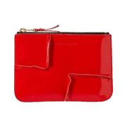 Rode Reversed-Hem Pouch Portemonnee Comme des Garçons , Red , Heren