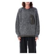 Grijze Gebreide Trui Aw24 And Wander , Gray , Heren