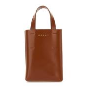 Bruin Leren Nano Handtas Marni , Brown , Dames