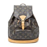 Pre-owned Canvas backpacks Louis Vuitton Vintage , Brown , Dames