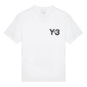 Korte mouwen ronde hals T-shirt Y-3 , White , Heren