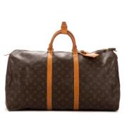 Pre-owned Coated canvas handbags Louis Vuitton Vintage , Brown , Dames