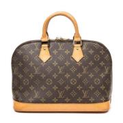 Pre-owned Coated canvas handbags Louis Vuitton Vintage , Brown , Dames