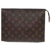 Pre-owned Canvas clutches Louis Vuitton Vintage , Brown , Dames