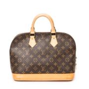 Pre-owned Coated canvas handbags Louis Vuitton Vintage , Brown , Dames