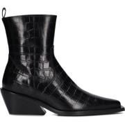 Zwarte enkellaarzen met city-western accenten Billi Bi , Black , Dames