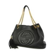 Pre-owned Leather gucci-bags Gucci Vintage , Black , Dames