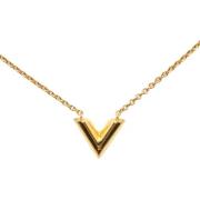 Pre-owned Metal necklaces Louis Vuitton Vintage , Yellow , Dames