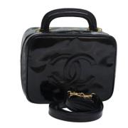 Pre-owned Leather handbags Chanel Vintage , Black , Dames