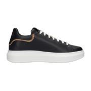 Blauwe leren sneakers met Geo Classic-details Alviero Martini 1a Class...