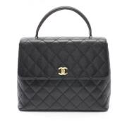 Pre-owned Leather handbags Chanel Vintage , Black , Dames