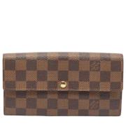 Pre-owned Coated canvas wallets Louis Vuitton Vintage , Brown , Dames