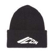 Gebreide Beanie Hoeden voor Mannen Dsquared2 , Black , Heren