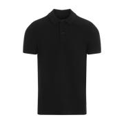 Tennis Piquet Polo Shirt Tom Ford , Black , Heren