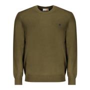 Groene longsleeve katoenen logoshirt Timberland , Green , Heren