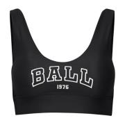 Sport Top met Logo Zwart Ball , Black , Dames