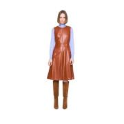 Mouwloze midi-jurk met ronde hals Silvian Heach , Brown , Dames