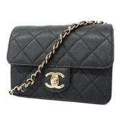 Pre-owned Leather chanel-bags Chanel Vintage , Black , Dames