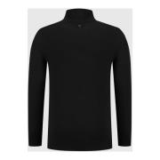 Essentiële Gebreide Mockneck Sweater Zwart Pure Path , Black , Heren