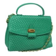 Pre-owned Leather handbags Bally Pre-owned , Green , Dames