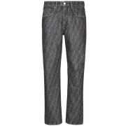 Grijze Denim Straight-line Broek Fendi , Gray , Heren