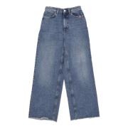 Gebruikte Gesneden Denim Jeans voor Vrouwen Amish , Blue , Dames