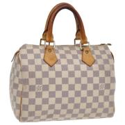 Pre-owned Canvas handbags Louis Vuitton Vintage , White , Dames