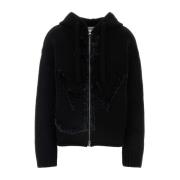 Zwarte wollen sweatshirt JW Anderson , Black , Dames