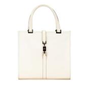 Pre-owned Leather handbags Gucci Vintage , White , Dames