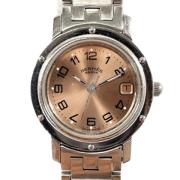 Pre-owned Stainless Steel watches Hermès Vintage , Brown , Dames