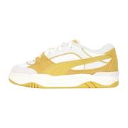 Skater-geïnspireerde witte en gouden sneakers Puma , Yellow , Dames